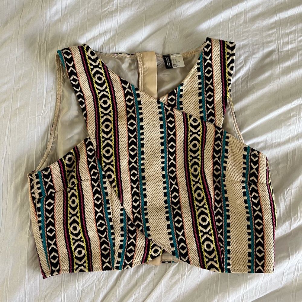 H&M boho crop top